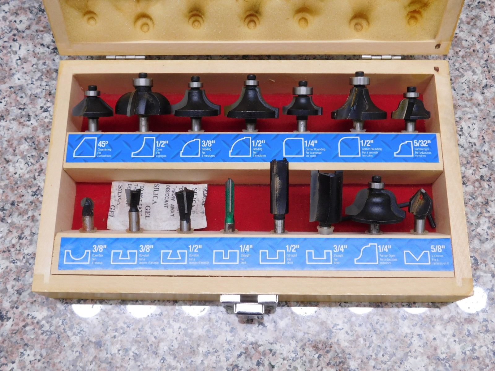 Mastercraft Bit Receiver Mastercraft 15 Piece Router Bit Set With Box