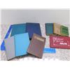 Image 3 : Lot of 9 Vintage Antique Reference Books Bookshelf Filler Greens Browns Blues