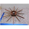 Image 7 : Starburst Clock Mid Century Teak Westclox Jasper