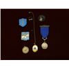 Image 1 : Lot of 7 Military and Fraternal Pins Badges Sweetheart Locket Token Trench Ring Paris