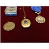 Image 2 : Lot of 7 Military and Fraternal Pins Badges Sweetheart Locket Token Trench Ring Paris