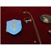 Image 4 : Lot of 7 Military and Fraternal Pins Badges Sweetheart Locket Token Trench Ring Paris