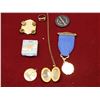 Image 7 : Lot of 7 Military and Fraternal Pins Badges Sweetheart Locket Token Trench Ring Paris