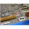 Image 3 : Vintage Junk Drawer Lot of Random Metal Objects, Pope Button, Pins, Lighters, Etc
