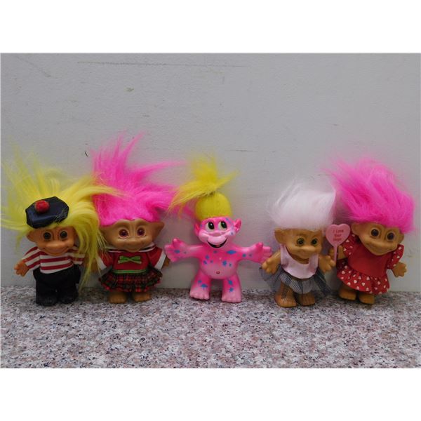 Ace Novelty Russ Assorted Brands Trolls Dolls Toys Figures Lot of 5
