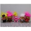 Image 1 : Ace Novelty Russ Assorted Brands Trolls Dolls Toys Figures Lot of 5