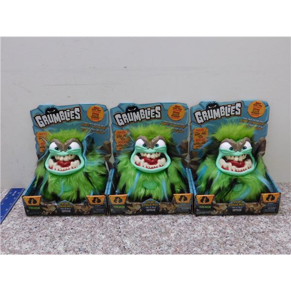 Lot of 3 Grumblies Toys Tremor Toys New
