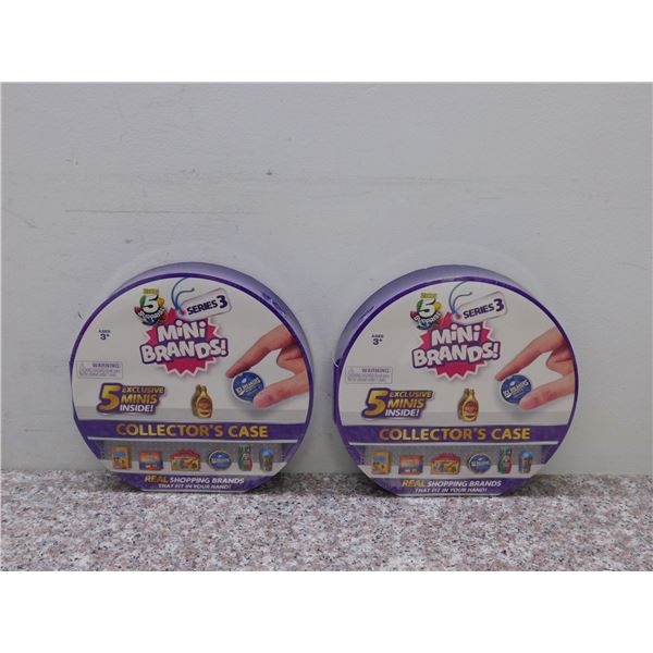 Zuru Series 3 Mini Brands Surprise Packs Lot of 2 Collector's Case