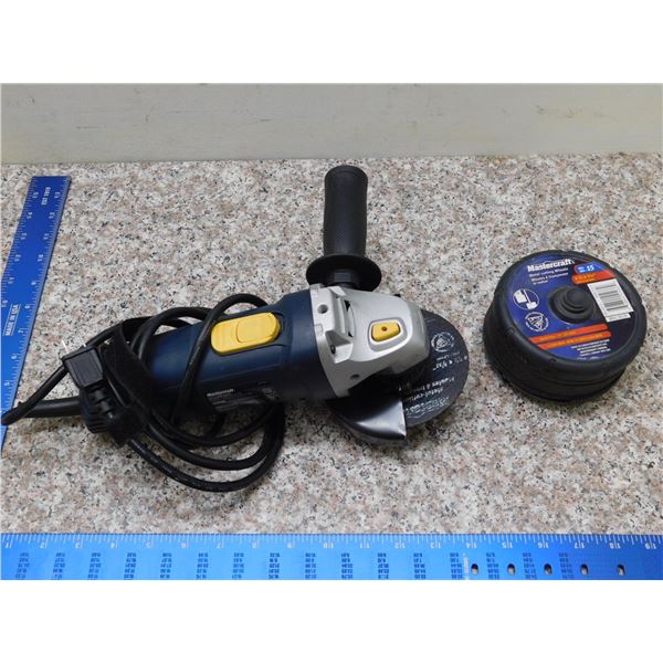 Mastercraft 4 1/2" Angle Grinder Used With Metal Cutting Wheels