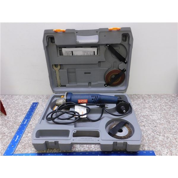 Ryobi Angle Grinder 4 1/2" With Case and Accessories