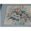 Image 2 : Needlepoint Floral Pastel Vase Artist Signed 1987 B.Mock 24" x 19"