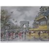 Image 3 : Paris Street View Champs Elysees by Maurice Legendre Framed Print approx 18" x 16"