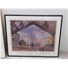 Image 4 : Lot of 3 Claude Monet Framed Print and Print on Wood Floral The Gare Au Jardin Etc 16" x 20" ea
