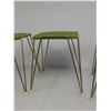 Image 3 : 3 Vintage Stacking Olive Green Stools Hairpin Metal Legs
