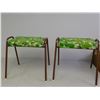 Image 1 : Pair of Vintage Stacking Stools Green Floral Kitchen