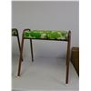 Image 3 : Pair of Vintage Stacking Stools Green Floral Kitchen