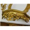 Image 6 : Vintage Syroco Gold Filigree Ornate Mirror Shelf and Sconces 24" Set