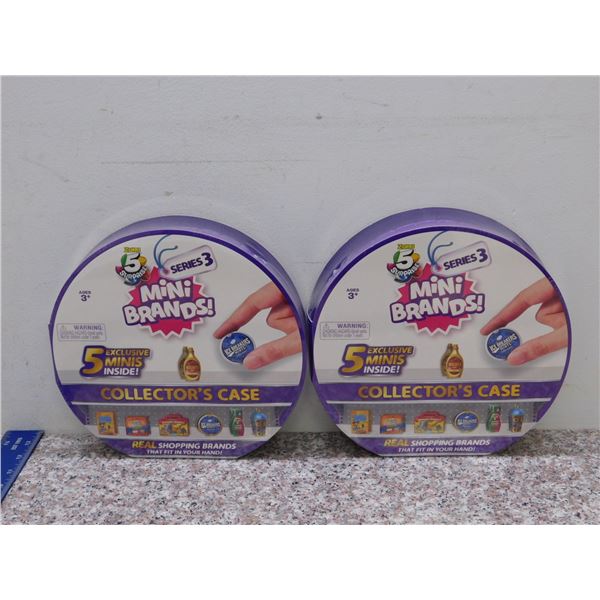 Lot of 2 Mini Brands Collector's Case Shopping Brands Dollhouse Miniature Collectible Toys