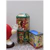 Image 3 : M& Ms Lot of 5 Tins Holiday and Red M& M Figure Dispenser