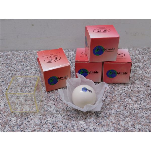Lot of 4 Cue Balls Pool Worldwide Promotions