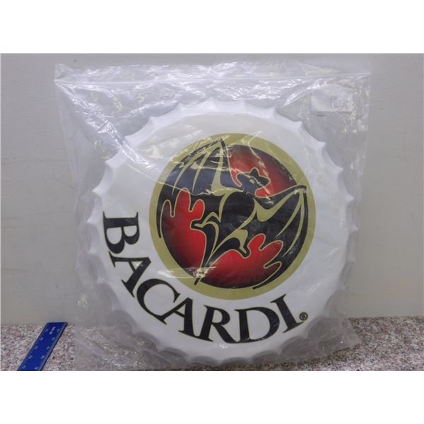 Bacardi Bottlecap Wall Hanging Sign Decor 16"