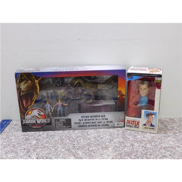 Jurassic Park Kitchen Encounter Pack Toys Mattel and Dexter Bobble Head