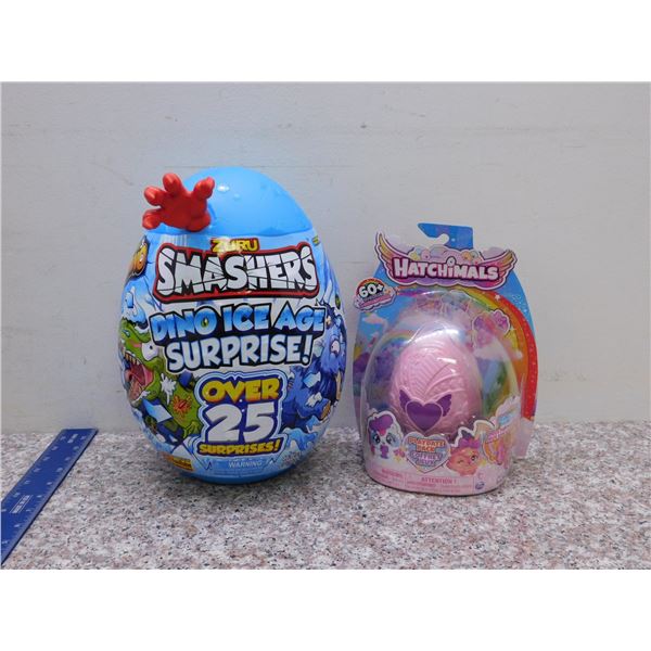 Zuru Smashers Ice Age Surprise and Hatchimals Playdate Pack Lot of 2