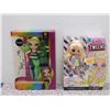 Image 1 : Lot of 2 LOL Surprise Tweens Golden Twist and Rainbow Junior High Jade Hunter Dolls