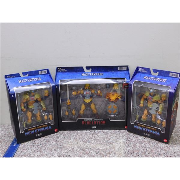He Man Masters of the Universe Revalation New Eternia Lot of 3 Figures