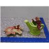 Image 1 : Lot of 2 Pixie Elf Planter and Tray California Pottery
