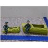 Image 1 : Lot of 2 Vintage Pixie Elf On a Log Planters 1951 Gilner California Pottery