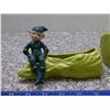 Image 2 : Lot of 2 Vintage Pixie Elf On a Log Planters 1951 Gilner California Pottery