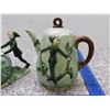 Image 4 : L.Gatlin & Son Jack & The Bean Stock Elf Pixie Pottery Pitcher Teapot Planter Fairytale Lot of 3