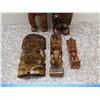 Image 2 : Lot of 5 Tiki Wood Hawaii Figurines Decor