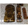 Image 4 : Lot of 5 Tiki Wood Hawaii Figurines Decor