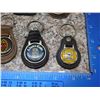 Image 2 : Lot of 9 Leather Fob Keychains Vintage Automobile Advertising Masonic