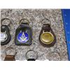 Image 5 : Lot of 9 Leather Fob Keychains Vintage Automobile Advertising Masonic