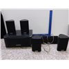 Image 1 : Lot of Speakers Polk Audio Home Theatre Speaker Set 4 Surround 1 Center Channel RM7 Sub Woofer