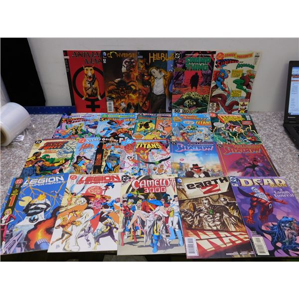Lot of 20 Comic Books Swamp Thing Superman The Shadow DC Legion Of Superheroes