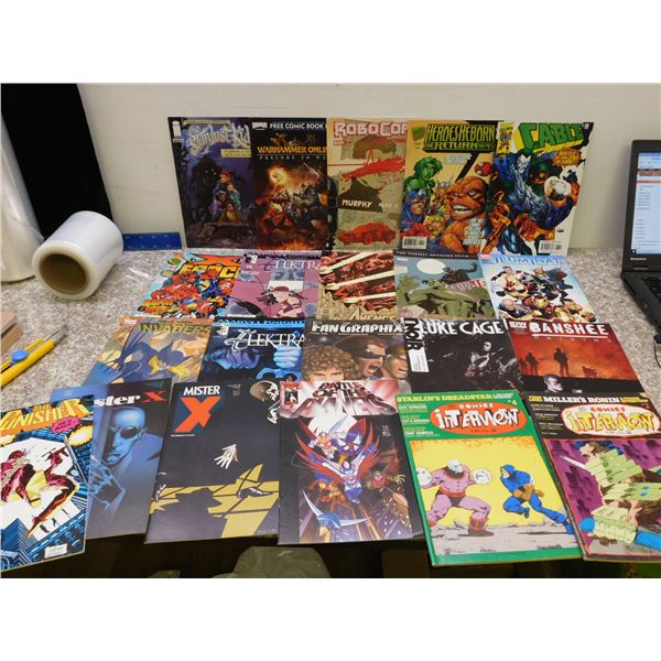 Lot of 21 Comic Books Marvel IDW Elektra Cable Punisher Avengers