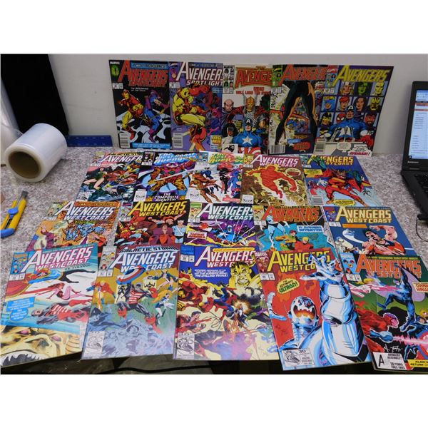 Lot of 20 Comic Books West Coast Avengers Marvel