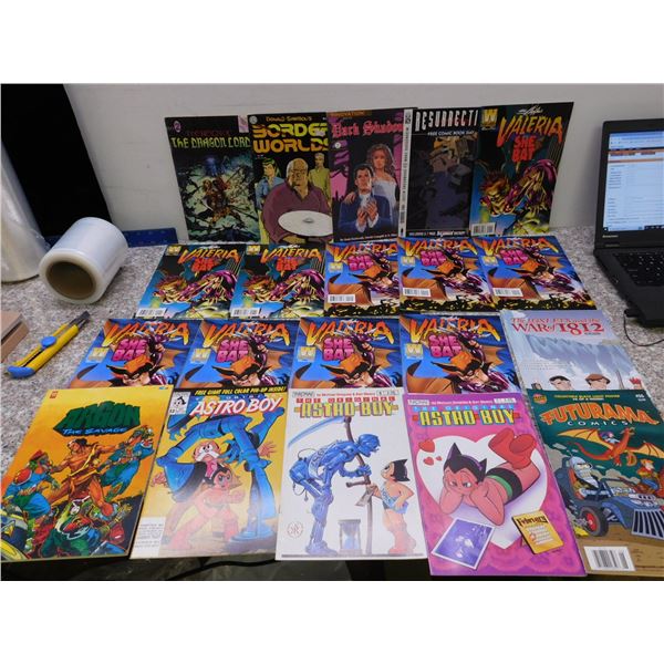 Lot of 20 Comic Books  Windjammer  Astro Boy Futurama Valeria Dark Shadows