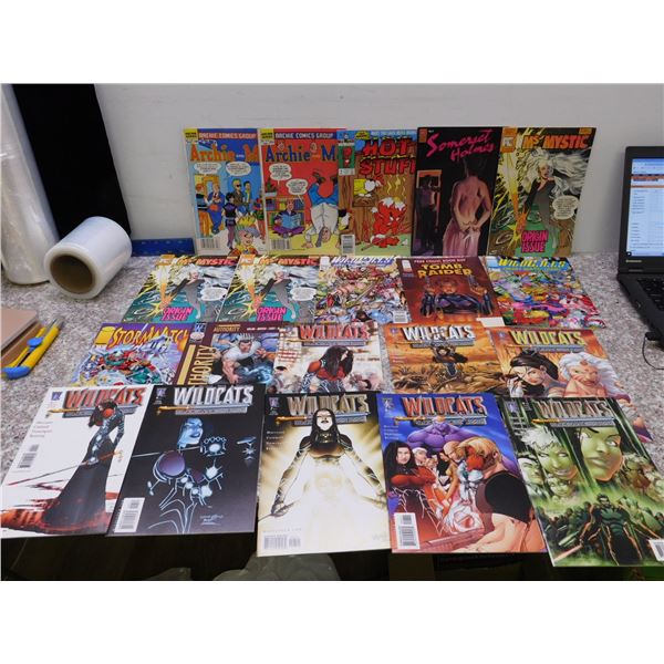 Lot of 20 Comic Books Archie Wildcats Tomb Raider Ms Mystic PC WS Image