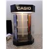 Image 1 : Casio Watch Display Cabinet Rack Plastic 3-Shelf Manual Spin Light-Up With Key Tabletop