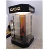 Image 2 : Casio Watch Display Cabinet Rack Plastic 3-Shelf Manual Spin Light-Up With Key Tabletop