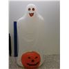 Image 1 : Vintage Halloween Decor Blow Mold Tall Skinny Ghost With Pumpkin approx 33" Tall