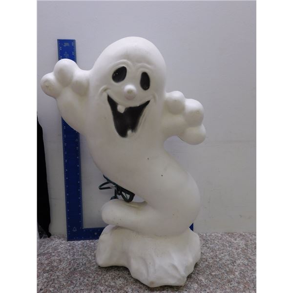 Vintage Halloween Decor Blow Mold Swirly Ghost 23" Tall