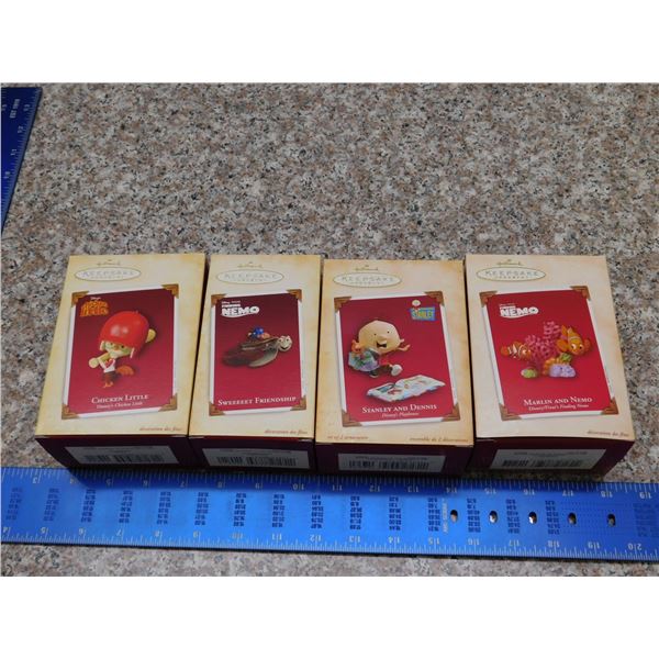 Hallmark Keepsake Ornaments  Lot of 4 Disney Pixar