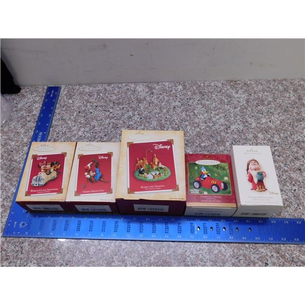 Hallmark Keepsake Christmas Ornaments Lot of 5 Disney