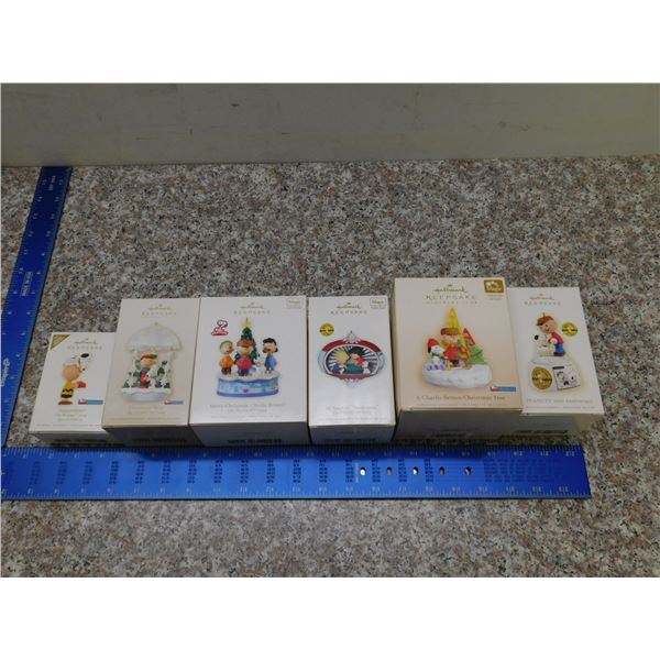 Hallmark Keepsake Christmas Ornaments Lot of 6 Charlie Brown Peanuts